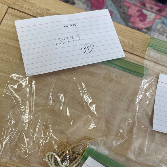 Plunder set bracelet and necklace signed costume jewelry natural neutral boho - Picture 12 of 12